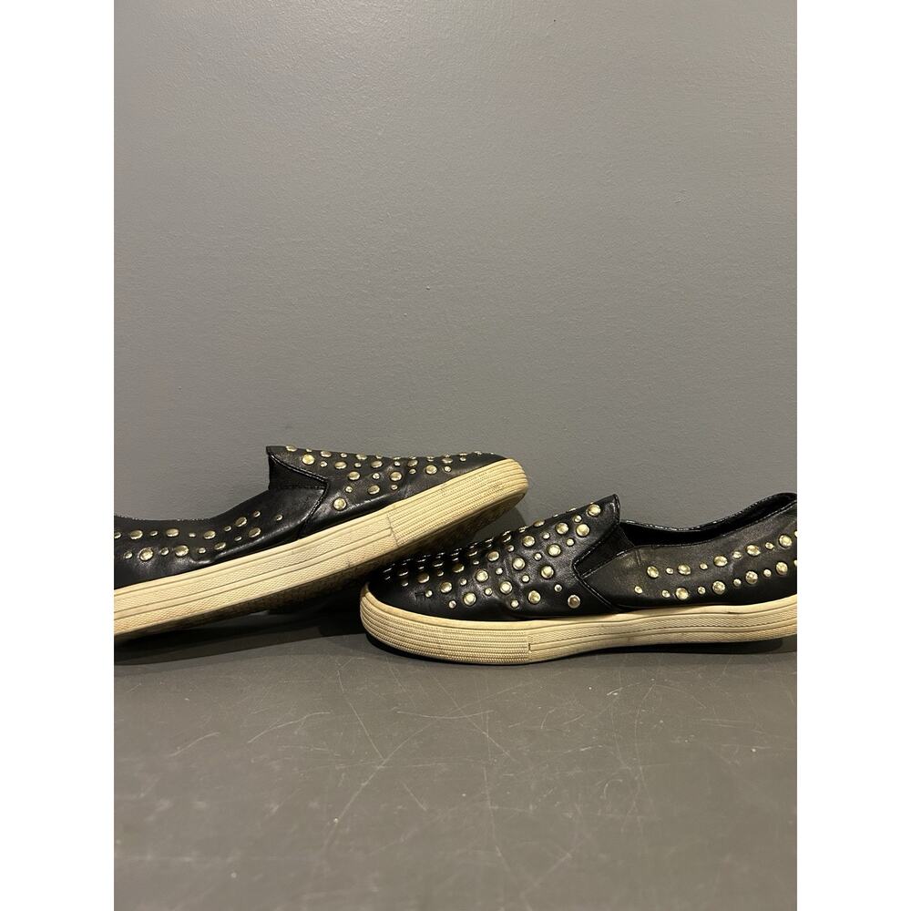 Michael Kors Women's Black/ White Studded Slip -On Sneakers Size 5